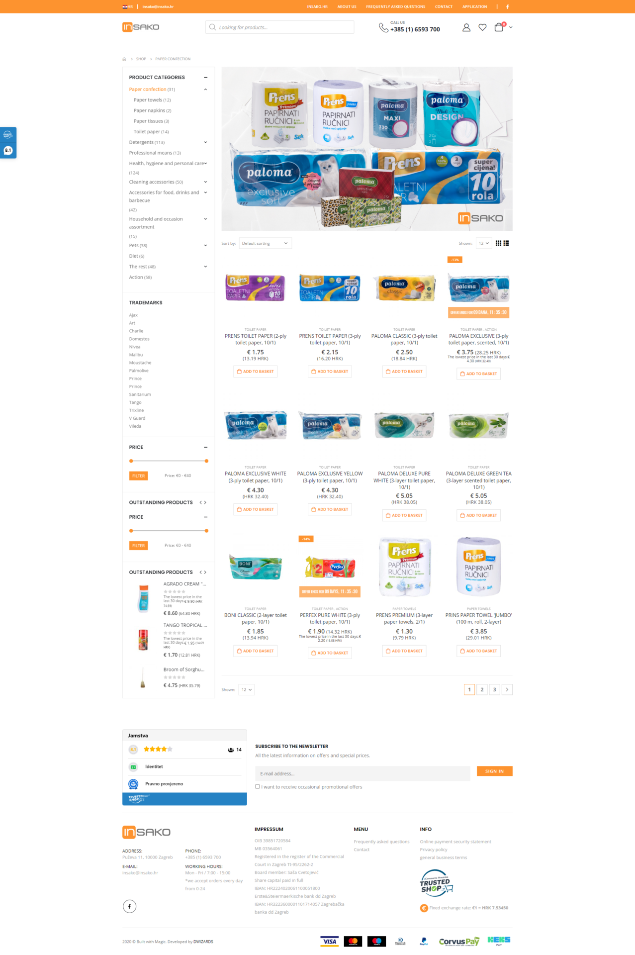 impressive e-commerce website Shop